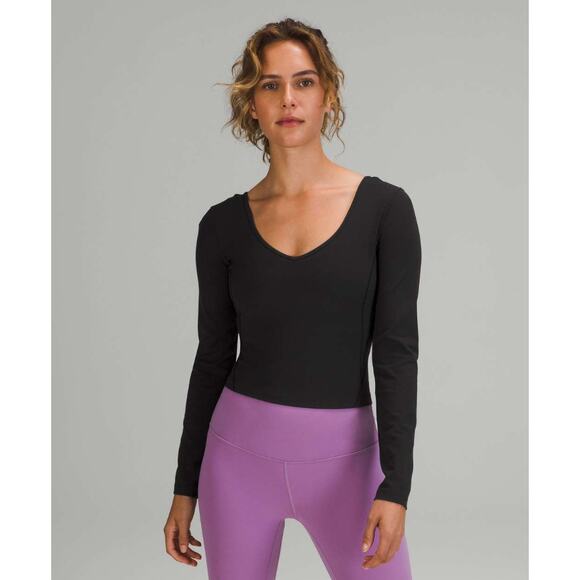 (10) $78 Lululemon Align Long Sleeve Shirt Black - Picture 1 of 7